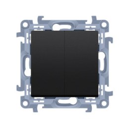 KONTAKT SIMON 10 MODUŁ CZARNY MAT PRZYCISK 2X 2Z ZACISKI ŚRUBOWE 10AX 250V