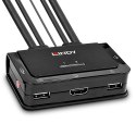 Lindy 42340 przełącznik KVM Czarny