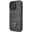 Guess GUHCP13LP4TPK iPhone 13 Pro / 13 6,1" czarny/black hardcase 4G Triangle Logo Cardslot