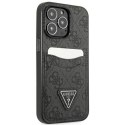 Guess GUHCP13LP4TPK iPhone 13 Pro / 13 6,1" czarny/black hardcase 4G Triangle Logo Cardslot