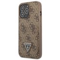 Guess GUHCP13LP4TPW iPhone 13 Pro / 13 6,1" brązowy/brown hardcase 4G Triangle Logo Cardslot