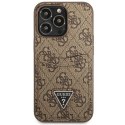 Guess GUHCP13LP4TPW iPhone 13 Pro / 13 6,1" brązowy/brown hardcase 4G Triangle Logo Cardslot