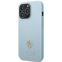 Guess GUHCP13LPS4MB iPhone 13 Pro / 13 6,1" niebieski/blue hardcase Saffiano 4G Small Metal Logo