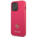 Guess GUHCP13LPS4MF iPhone 13 Pro / 13 6,1" różowy/pink hardcase Saffiano 4G Small Metal Logo