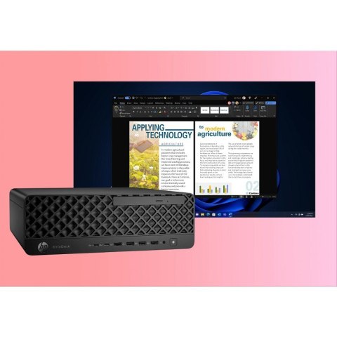 HP EliteDesk 8 SFF G1i AI Intel Core Ultra 5 235 16 GB DDR5-SDRAM 512 GB SSD Windows 11 Pro PC AI PC Czarny