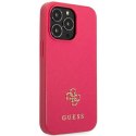 Guess GUHCP13XPS4MF iPhone 13 Pro Max 6,7" różowy/pink hardcase Saffiano 4G Small Metal Logo
