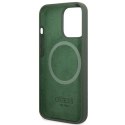 Guess GUHMP13XSPLA iPhone 13 Pro Max 6,7" zielony/khaki hard case Silicone Logo Plate MagSafe