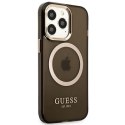 Guess GUHMP13LHTCMK iPhone 13 Pro / 13 6,1" czarny/black hard case Gold Outline Translucent MagSafe