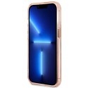 Guess GUHMP13LHTCMP iPhone 13 Pro / 13 6,1" różowy/pink hard case Gold Outline Translucent MagSafe