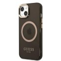 Guess GUHMP13MHTCMK iPhone 13 6,1" czarny/black hard case Gold Outline Translucent MagSafe