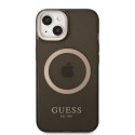 Guess GUHMP13MHTCMK iPhone 13 6,1" czarny/black hard case Gold Outline Translucent MagSafe