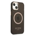 Guess GUHMP13MHTCMK iPhone 13 6,1" czarny/black hard case Gold Outline Translucent MagSafe