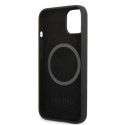 Guess GUHMP13SSPLK iPhone 13 mini 5,4" czarny/black hard case Silicone Logo Plate MagSafe