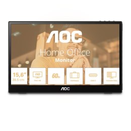 AOC 16T3EA przenośny telewizor / monitor Czarny 39,6 cm (15.6