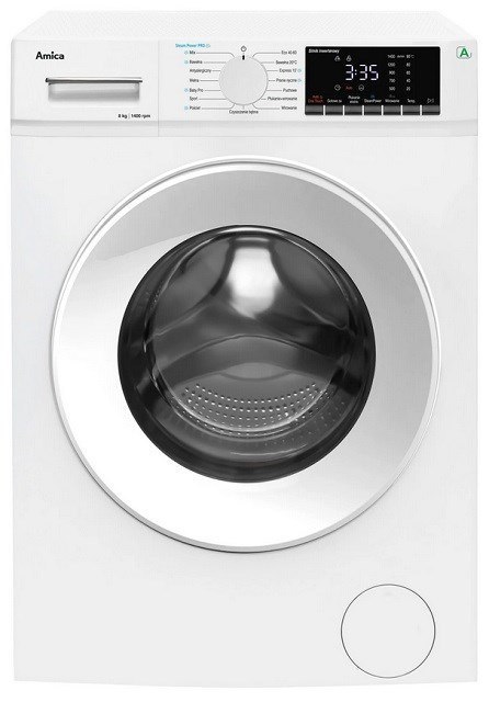 Pralka Amica WA5S814ALISH 8 kg 1400 obr/min Slim | SteamPowerPro | klasa A | silnik inwerterowy