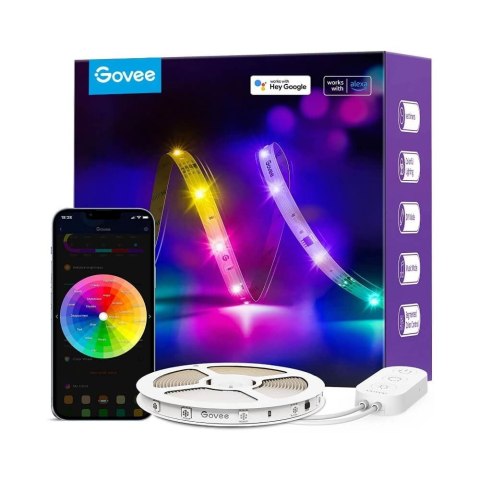 Govee Taśma LED Basic Strip Light 5m RGBIC, Wi-Fi, Bluetooth H618A3D1