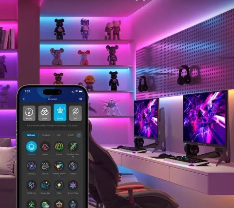 Govee Taśma LED Strip Light S 5m RGBIC, Wi-Fi, Bluetooth H612ACD1