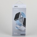 UNIQ pasek Revix Apple Watch Series 4/5/6/7/8/SE/SE2/Ultra 42/44/45mm. Reversible Magnetic biały-niebieski/white-blue