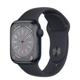 Apple Watch Series 8 GPS, 41 mm Koperta z aluminium w kolorze północy z paskiem sportowym w kolorze północy - regular