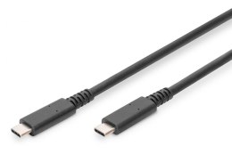Kabel USB 4.0 DIGITUS Typ USB C/USB C M/M 40Gbps PD 3.1 240W 8K 30Hz czarny 0,8m