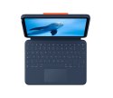 Logitech Rugged Combo 4 Touch QWERTZ Niemiecki Smart Connector Niebieski