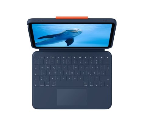 Logitech Rugged Combo 4 Touch QWERTZ Niemiecki Smart Connector Niebieski