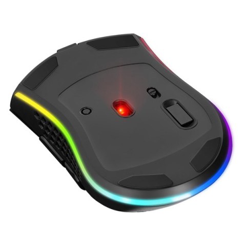 Defender Mysz Warlock GM-709L, 2400DPI, 2.4 [GHz], optyczna, 7kl., bezprzewodowa, czarna, 1 szt AA