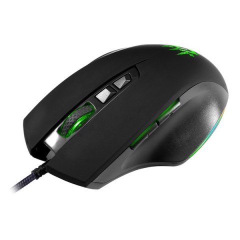 Defender Mysz Wolverine GM-700L RGB, 12800DPI, optyczna, 6kl., przewodowa USB, czarna, do gry, podświetlona
