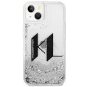 Karl Lagerfeld KLHCP14SLBKLCS iPhone 14 6,1" srebrny/silver hardcase Liquid Glitter Big KL