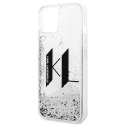 Karl Lagerfeld KLHCP14SLBKLCS iPhone 14 6,1" srebrny/silver hardcase Liquid Glitter Big KL