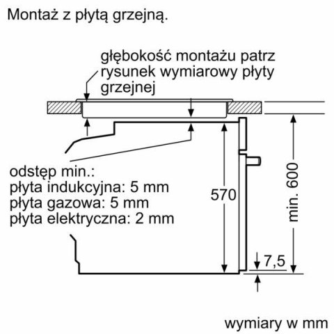 Piekarnik elektryczny Bosch HBA514BS3 Serie 4 71 l | termoobieg 3D | AquaStop | prowadnice teleskopowe | inox