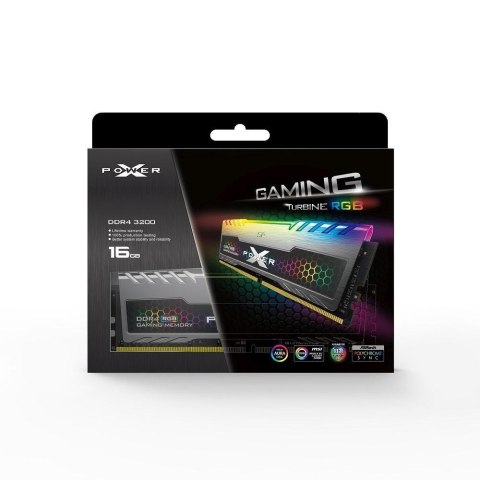 Pamięć DDR4 Silicon Power XPOWER Turbine RGB 16GB (1x16GB) 3200MHz CL16 1,35V