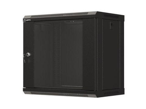 LANBERG SZAFA INSTALACYJNA RACK WISZĄCA 19" 9U 540X350 CZARNA DRZWI PRZESZKLONE (FLAT PACK)