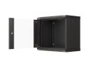 LANBERG SZAFA INSTALACYJNA RACK WISZĄCA 19" 9U 540X350 CZARNA DRZWI PRZESZKLONE (FLAT PACK)