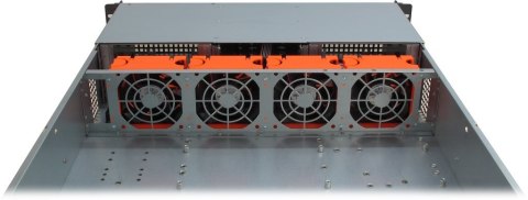 Inter-Tech 2U-20255 Rack Czarny, Stal nierdzewna