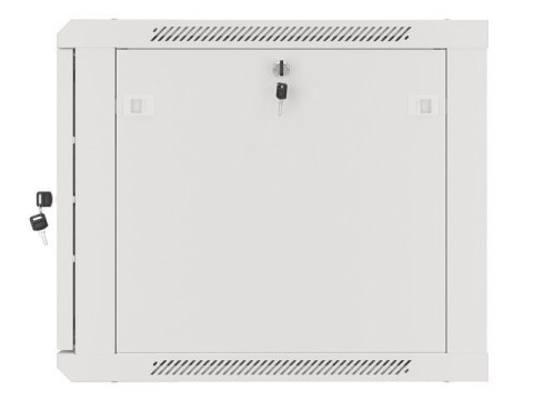 SZAFA INSTALACYJNA RACK WISZĄCA 19" 9U 600X600 SZARA DRZWI METALOWE LANBERG (FLAT PACK)
