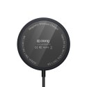 Crong MagSpot Wireless Charger - Aluminiowa ładowarka MagSafe 15W (Graphite)