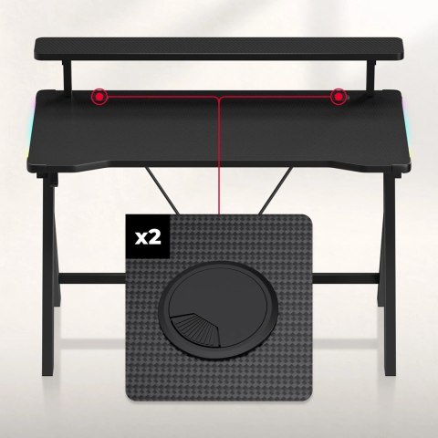 Biurko Huzaro Hero 1.9 RGB Black