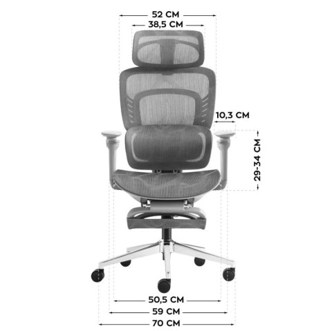 Fotel biurowy Visioner 8.3 Grey N