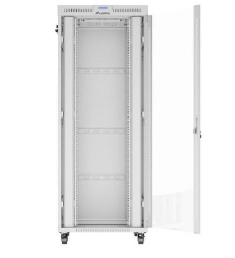 SZAFA INSTALACYJNA RACK STOJĄCA 19" 42U 800X1000 SZARA DRZWI SZKLANE LCD LANBERG (FLAT PACK) V2