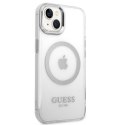 Guess GUHMP14MHTRMS iPhone 14 Plus 6,7" srebrny/silver hard case Metal Outline Magsafe