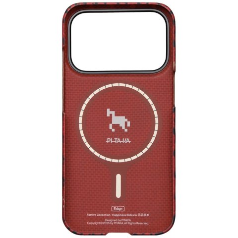 Etui PITAKA Edge Case Happiness Rides In do iPhone 17 Pro Max cinnabar steed