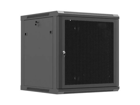 LANBERG SZAFA INSTALACYJNA RACK WISZĄCA 19" 12U 600X600 CZARNA DRZWI PERFOROWANE (FLAT PACK)