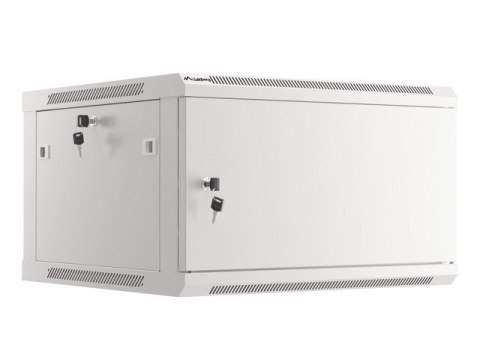 LANBERG SZAFA WISZĄCA RACK 19" 6U 600X600 DRZWI METALOWE SZARA (FLAT PACK) WF01-6606-00S