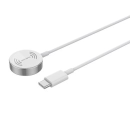 4smarts Ładowarka indukcyjna VoltBeam Mini dla Apple Watch 1-8/SE z kablem 1m USB-C 2.5W biały/white 462550