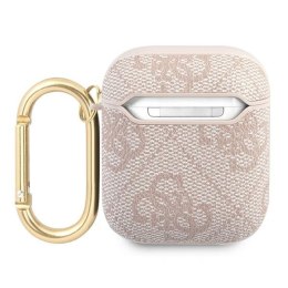 Guess GUA24GSMP AirPods cover różowy/pink 4G Script Metal Collection