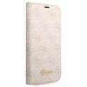 Guess GUBKP14XHG4SHP iPhone 14 Pro Max 6,7" różowy/pink book 4G Vintage Gold Logo