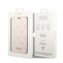 Guess GUBKP14XHG4SHP iPhone 14 Pro Max 6,7" różowy/pink book 4G Vintage Gold Logo