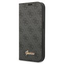 Guess GUBKP14LHG4SHK iPhone 14 Pro 6,1" czarny/black book 4G Vintage Gold Logo