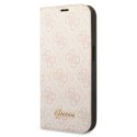 Guess GUBKP14LHG4SHP iPhone 14 Pro 6,1" różowy/pink book 4G Vintage Gold Logo